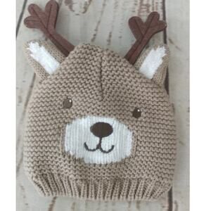 Carter's Baby Reindeer Knit Hat Size 0-3M (cl)